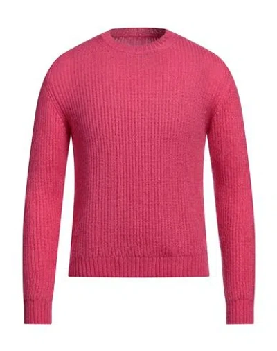 Han Kjobenhavn Han Kjøbenhavn Man Sweater Magenta Size L Mohair Wool, Polyamide, Merino Wool