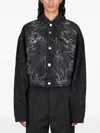 Han Kjobenhavn Laser Tribal Denim Jacket In Black
