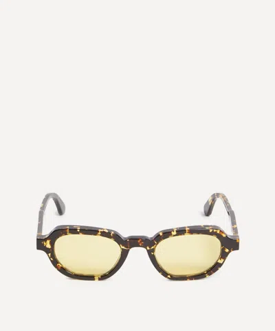 Han Kjobenhavn Oval Banks Acetate Sunglasses In Yellow
