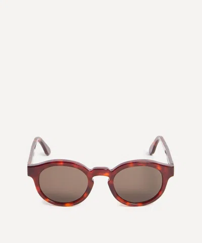 Han Kjobenhavn Round Dan Acetate Sunglasses In Brown