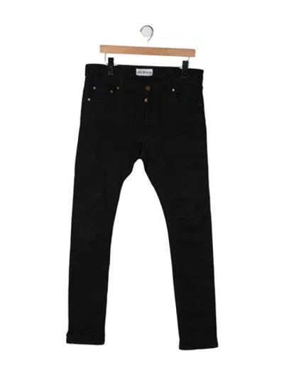 Pre-owned Han Kjobenhavn Mid-rise Skinny Leg Jeans In Black