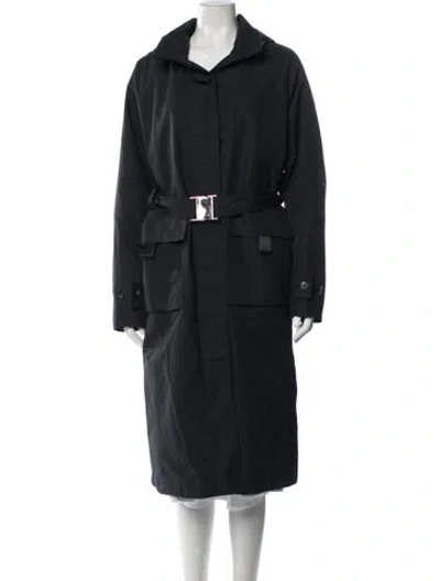 Pre-owned Han Kjobenhavn Nylon Trench Coat In Blue