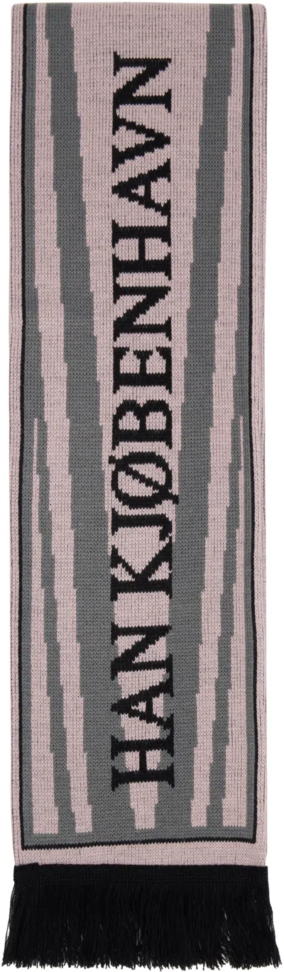 Han Kjobenhavn Pink & Black Hk Football Scarf In Multi