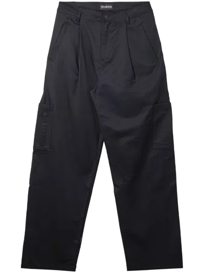 Han Kjobenhavn Pleated Cargo Trousers In Black