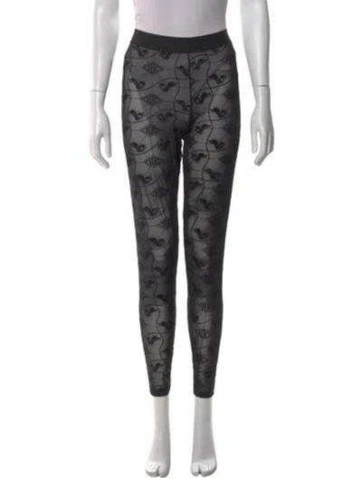 Pre-owned Han Kjobenhavn Printed Skinny Leg Pants In Gray