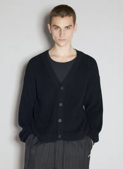 Han Kjobenhavn Ribbed Knit Cardigan In Black