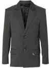 Han Kjobenhavn Single-breasted Blazer In Grey