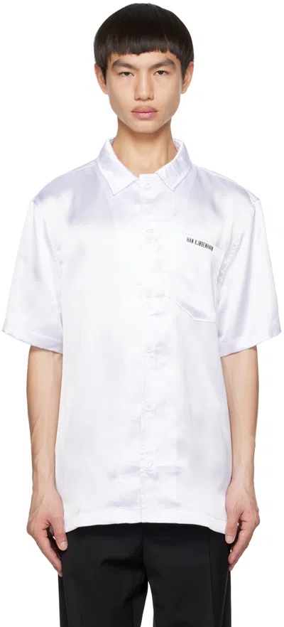 Han Kjobenhavn White Open Spread Collar Shirt