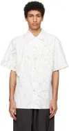 Han Kjobenhavn Crackle-print Short-sleeve Shirt In White