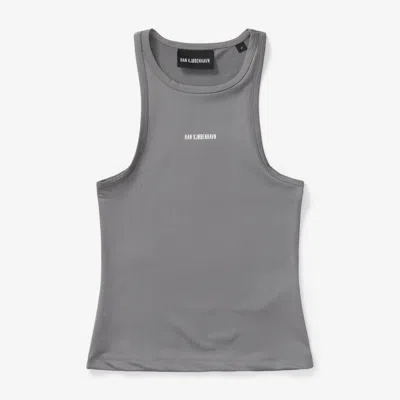 Han Kjobenhavn Wmns Logo Stretch Jersey Racer Top In Gray