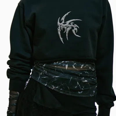 Han Kjobenhavn Wmns Relaxed Cropped Crewneck In Black