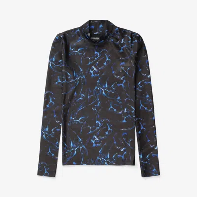 Han Kjobenhavn Wmns Tribal Stretch Turtleneck Long Sleeve In Blue