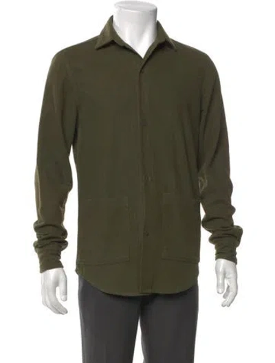 Pre-owned Han Kjobenhavn Wool Long Sleeve Shirt In Green