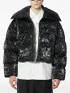 Han Kjobenhavn Wrinkle-effect Padded Jacket In Black