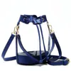 Hana Clear Crossbody Stadium Bucket Bag In Royal Blue In Blue