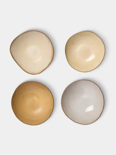 Hana Karim Studio Hand-built Stoneware Ramen Bowls (set Of 4) In Multi