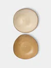 Hana Karim Studio Hand-built Stoneware Salad Bowls (set Of 2) In Multi