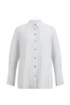 Hana San Women's Voila Viscose Long Sleeve Shirt In White In White