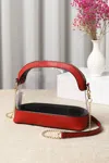Hana Women's Clear Crossbody Bag In Red In Red