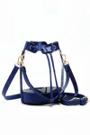 Hana Women's Clear Crossbody Stadium Bucket Bag In Royal Blue In Blue