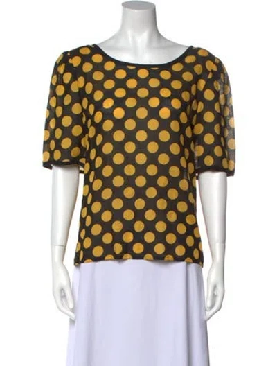 Pre-owned Hanae Mori Vintage 1980's Blouse In Black