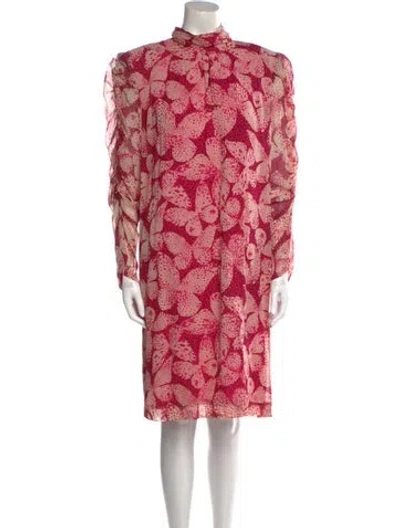Pre-owned Hanae Mori Vintage Knee-length Dress In Pink