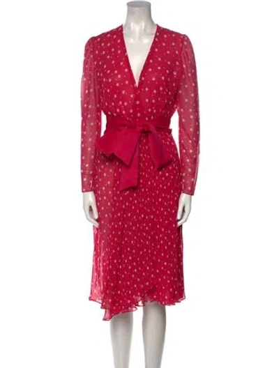 Pre-owned Hanae Mori Vintage Knee-length Dress In Pink