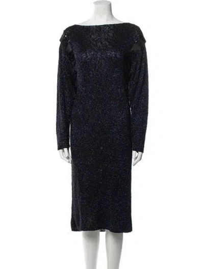 Pre-owned Hanae Mori Vintage Midi Length Dress