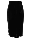 Hanami D'or Woman Midi Skirt Black Size 10 Viscose, Silk