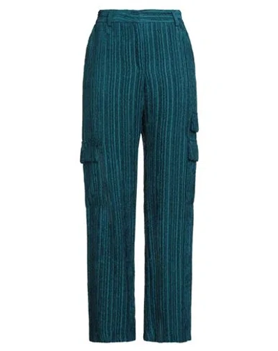 Hanami D'or Woman Pants Deep Teal Size 6 Viscose In Blue
