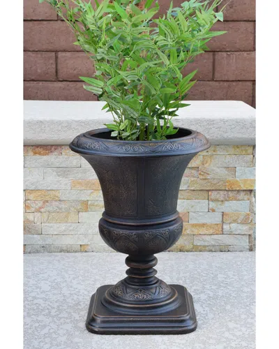 Hanamint Outdoor Garden Pot - 19" High In Golden Bronze