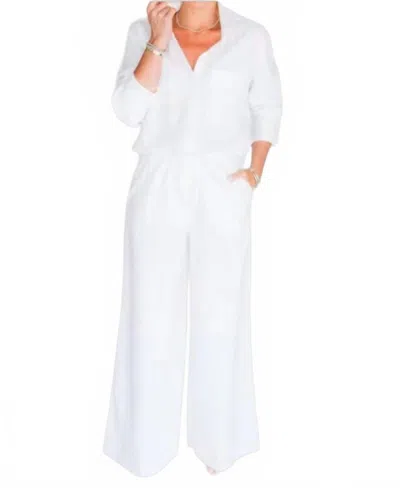 Hancock Fashion Temple Wide Leg Pant In White