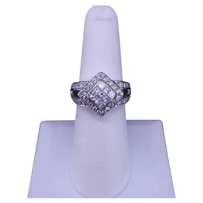 Pre-owned Hand Made Custom 2.50ct Diamond Ring In 18k White Gold, Size 6.5, Vs1 Clarity