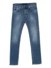 Hand Picked Logo-patch Jeans In Blue