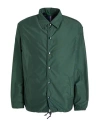 Hand Picked Man Jacket Dark Green Size L Polyester, Polyamide, Elastane In Green