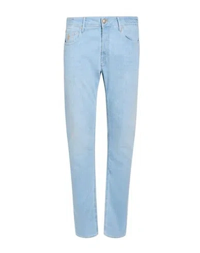 Hand Picked Man Jeans Blue Size 32 Cotton, Elastomultiester, Elastane