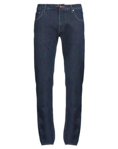 Hand Picked Man Jeans Blue Size 33 Cotton, Elastane