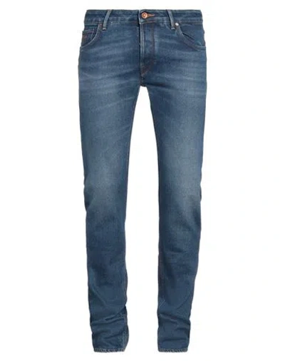 Hand Picked Man Jeans Blue Size 33 Cotton, Polyester, Elastane