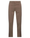 Hand Picked Man Pants Dark Brown Size 33 Cotton, Elastane In Brown