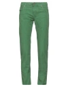 Hand Picked Man Pants Green Size 33 Cotton, Elastane In Green