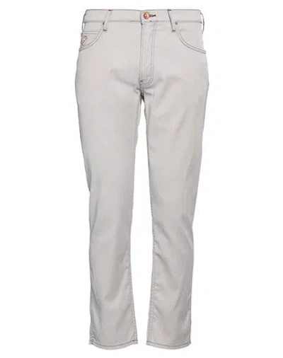 Hand Picked Man Pants Grey Size 33 Nylon, Cotton, Elastane