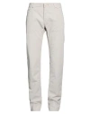 Hand Picked Man Pants Light Grey Size 36 Cotton, Elastane In Grey