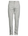 Hand Picked Man Pants Light Grey Size 36 Cotton, Polyester, Viscose, Elastane In Gray