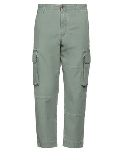 Hand Picked Man Pants Military Green Size 33 Cotton, Elastane