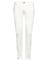 Hand Picked Man Pants Off White Size 31 Cotton, Modal, Elastane In Off White