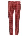 HAND PICKED HAND PICKED MAN PANTS RED SIZE 33 COTTON, ELASTANE