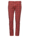 Hand Picked Man Pants Red Size 33 Cotton, Elastane In Red