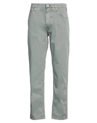 Hand Picked Man Pants Sage Green Size 33 Cotton, Elastane