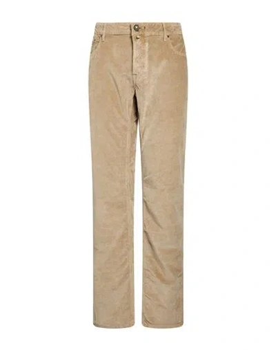 Hand Picked Man Pants Sand Size 32 Cotton, Modal, Elastane In Neutral