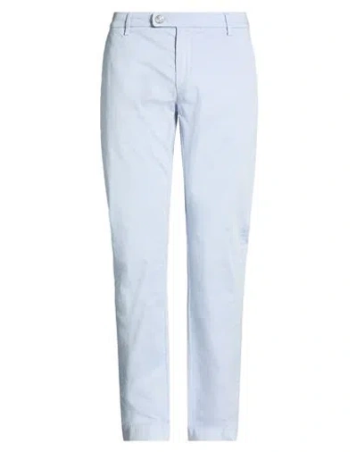 Hand Picked Man Pants Sky Blue Size 34 Cotton, Elastane